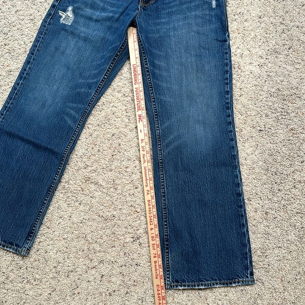 Good used condition American eagle factory distressed bootcut jeans. - Picture 4 of 11